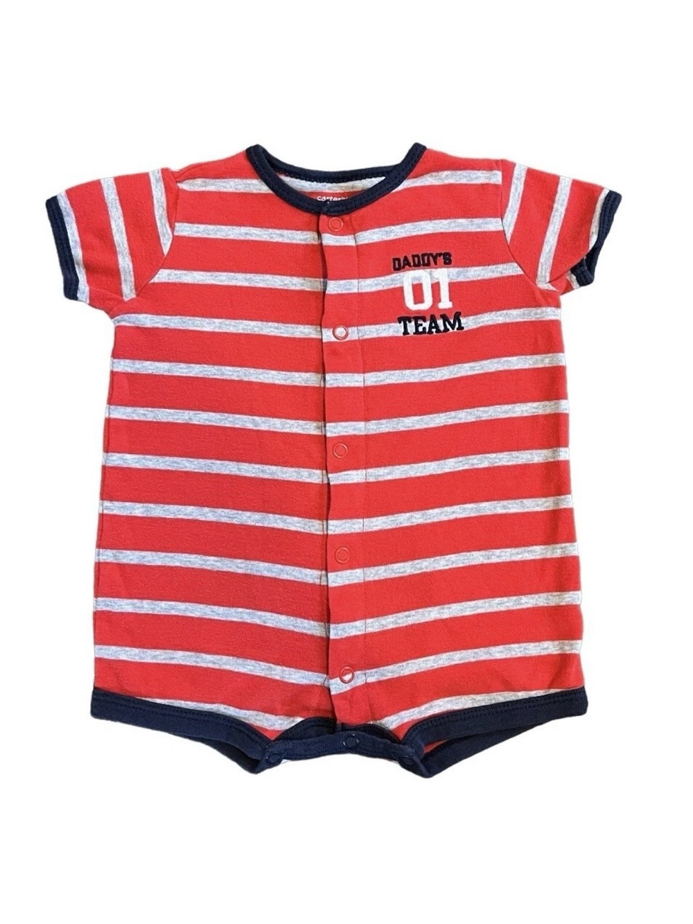 Carters Baby 6 Months Baseball Bodysuit All-Star Outfit Short Sleeve Red Stripe